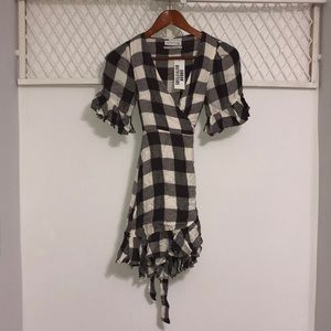 URBAN OUTFITTERS Women’s Plaid Wrap Tie Dress